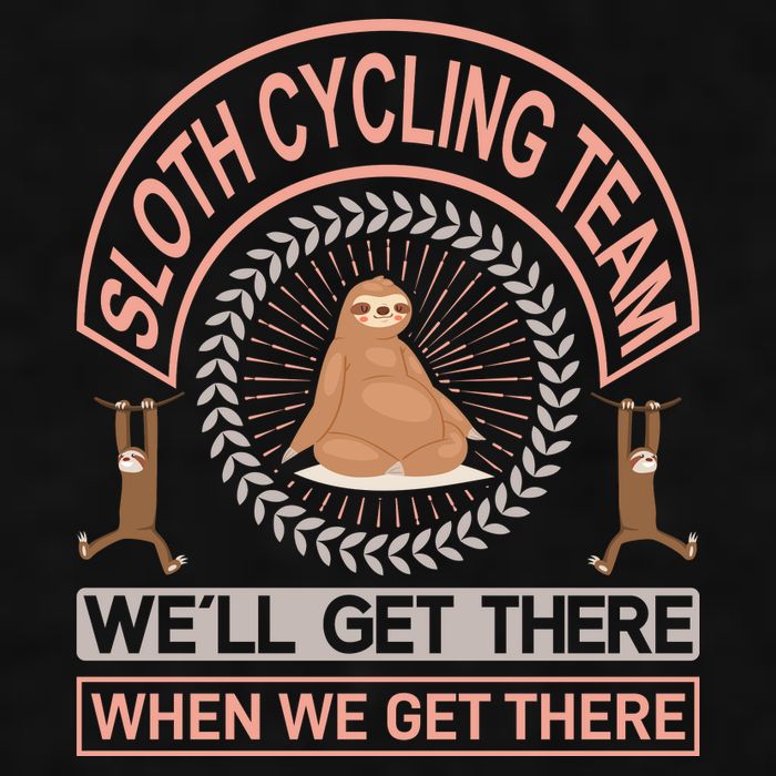 Sloth Cycling Team We'll Get There When We Get There Ladies PosiCharge Tri-Blend Wicking Tank
