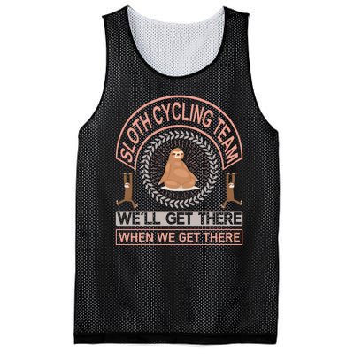 Sloth Cycling Team We'll Get There When We Get There Mesh Reversible Basketball Jersey Tank