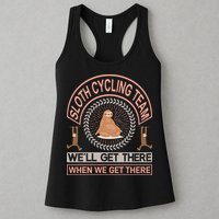 Sloth Cycling Team We'll Get There When We Get There Womens Tank Top