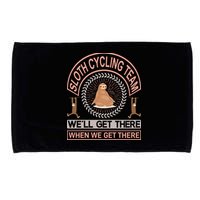 Sloth Cycling Team We'll Get There When We Get There Microfiber Hand Towel