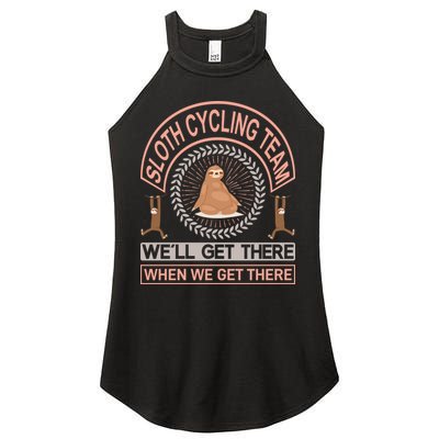 Sloth Cycling Team We'll Get There When We Get There Women's Perfect Tri Rocker Tank
