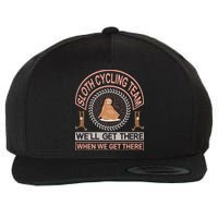 Sloth Cycling Team We'll Get There When We Get There Wool Snapback Cap