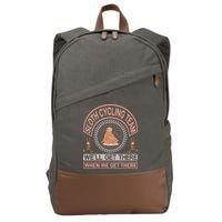 Sloth Cycling Team We'll Get There When We Get There Cotton Canvas Backpack