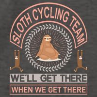 Sloth Cycling Team We'll Get There When We Get There Vector Backpack
