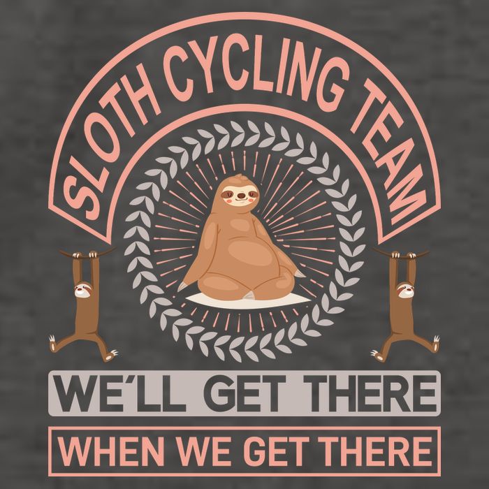 Sloth Cycling Team We'll Get There When We Get There Vector Backpack