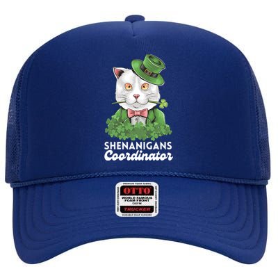 Shenanigans Coordinator | Teacher | Cat | St Patricks Day High Crown Mesh Back Trucker Hat