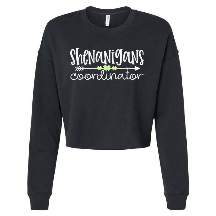 Shenanigans Coordinator Teacher St Patricks Day Shenanigans Cropped Pullover Crew