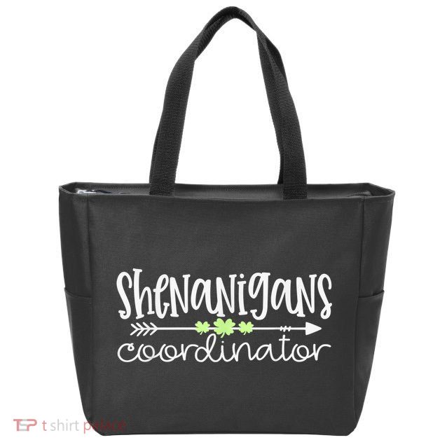 Shenanigans Coordinator Teacher St Patricks Day Shenanigans Zip Tote Bag