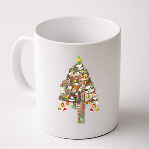 Sloth Christmas Tree Lights Xmas Lover Merry Slothmas Pajama Gift Coffee Mug