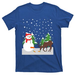 Snow Carrot Tail Ugly Christmas Fun Humorous Gift T-Shirt