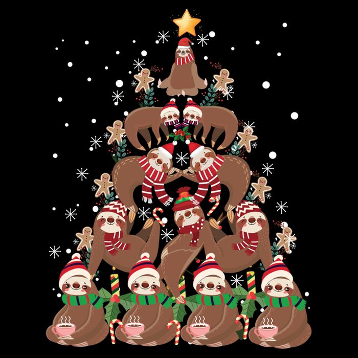 Sloth Christmas Tree Merry Slothmas Xmas Sloth Cool Gift City Backpack