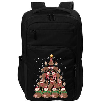 Sloth Christmas Tree Merry Slothmas Xmas Sloth Cool Gift Impact Tech Backpack
