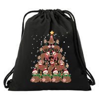 Sloth Christmas Tree Merry Slothmas Xmas Sloth Cool Gift Drawstring Bag