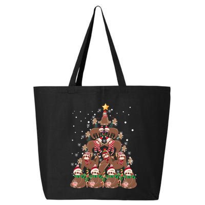 Sloth Christmas Tree Merry Slothmas Xmas Sloth Cool Gift 25L Jumbo Tote