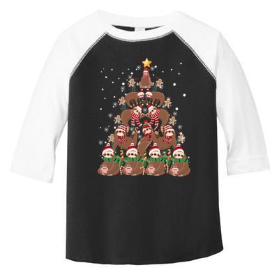 Sloth Christmas Tree Merry Slothmas Xmas Sloth Cool Gift Toddler Fine Jersey T-Shirt