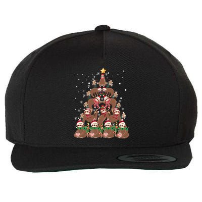 Sloth Christmas Tree Merry Slothmas Xmas Sloth Cool Gift Wool Snapback Cap