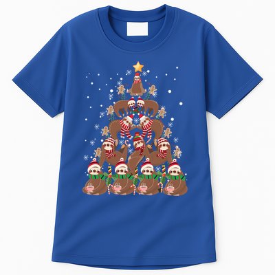 Sloth Christmas Tree Merry Slothmas Xmas Sloth Cool Gift Tall T-Shirt