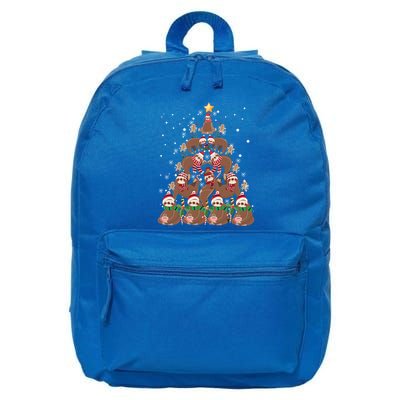 Sloth Christmas Tree Merry Slothmas Xmas Sloth Cool Gift 16 in Basic Backpack