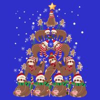 Sloth Christmas Tree Merry Slothmas Xmas Sloth Cool Gift 16 in Basic Backpack