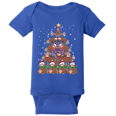 Sloth Christmas Tree Merry Slothmas Xmas Sloth Cool Gift Baby Bodysuit