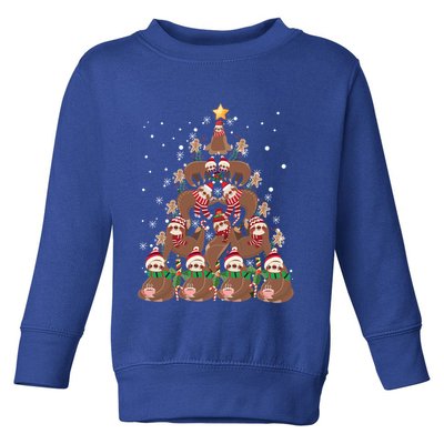 Sloth Christmas Tree Merry Slothmas Xmas Sloth Cool Gift Toddler Sweatshirt