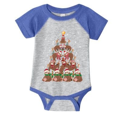 Sloth Christmas Tree Merry Slothmas Xmas Sloth Cool Gift Infant Baby Jersey Bodysuit