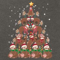 Sloth Christmas Tree Merry Slothmas Xmas Sloth Cool Gift Cotton Canvas Backpack