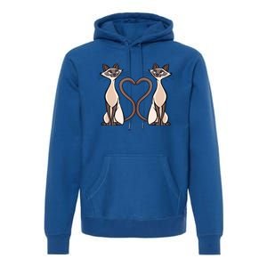 Siamese Cat Twins Gift For Siamese Cat Breed Owner Gift Premium Hoodie