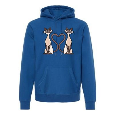 Siamese Cat Twins Gift For Siamese Cat Breed Owner Gift Premium Hoodie