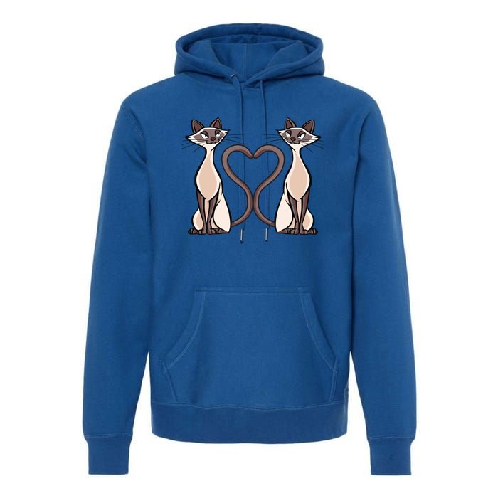 Siamese Cat Twins Gift For Siamese Cat Breed Owner Gift Premium Hoodie