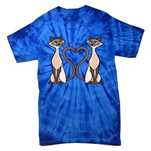 Siamese Cat Twins Gift For Siamese Cat Breed Owner Gift Tie-Dye T-Shirt