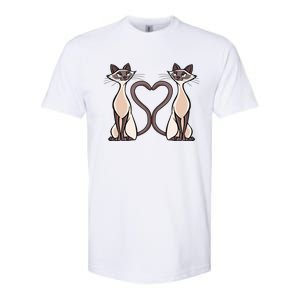 Siamese Cat Twins Gift For Siamese Cat Breed Owner Gift Softstyle CVC T-Shirt