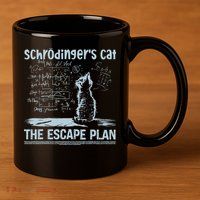 SchröDingers Cat The Escape Plan Funny Science Teacher 11oz C Handle Ceramic Mug