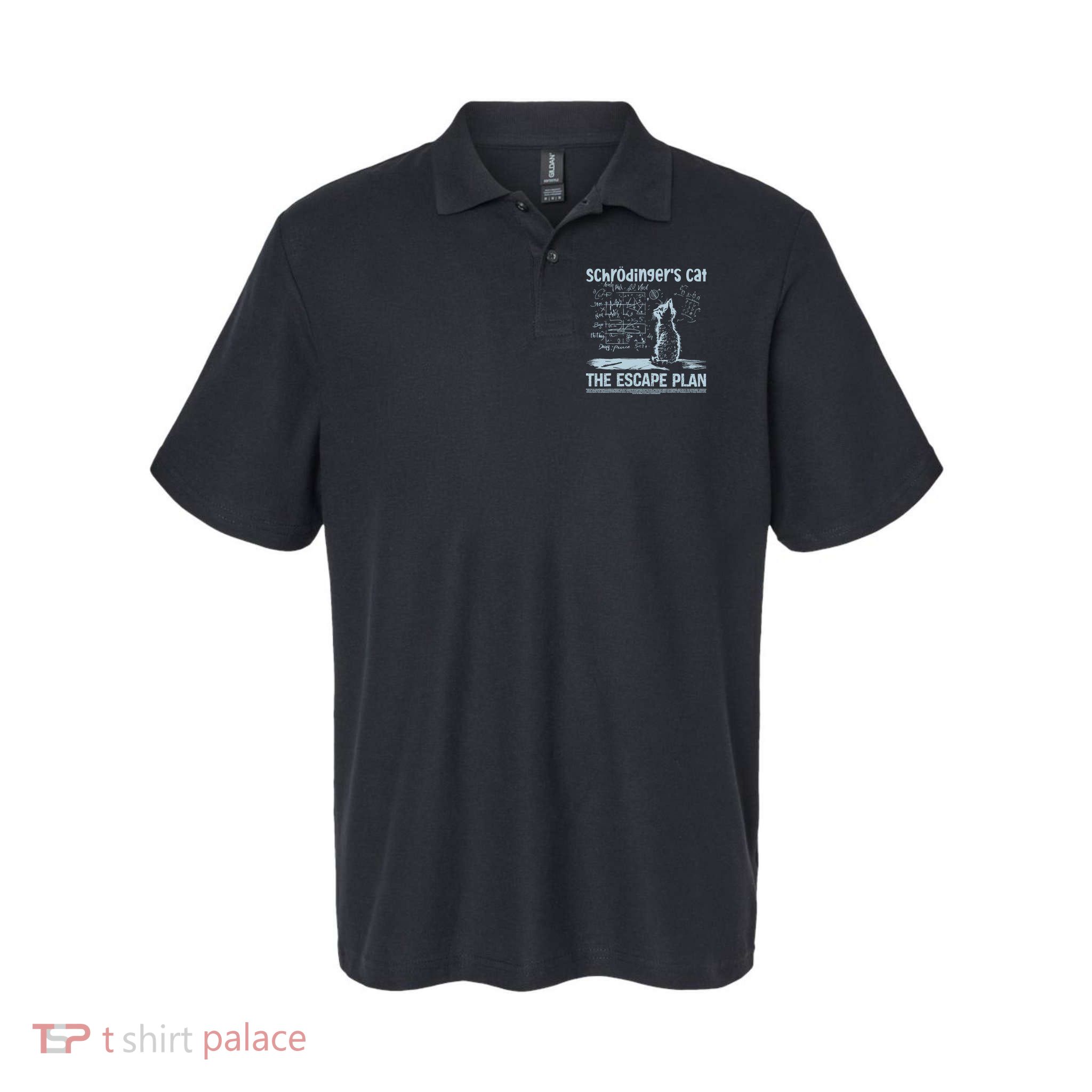 SchröDingers Cat The Escape Plan Funny Science Teacher Polo