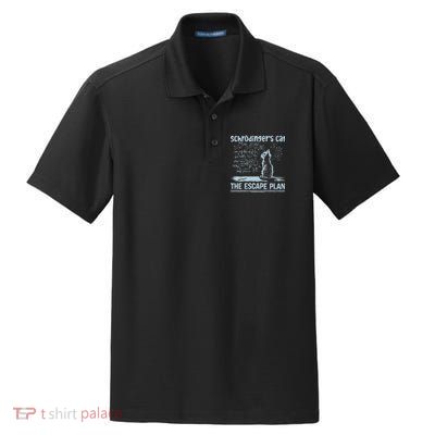 SchröDingers Cat The Escape Plan Funny Science Teacher Dry Zone Grid Polo