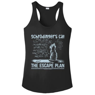 SchröDingers Cat The Escape Plan Funny Science Teacher Ladies PosiCharge Competitor Racerback Tank