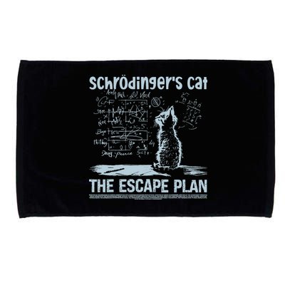 SchröDingers Cat The Escape Plan Funny Science Teacher Microfiber Hand Towel