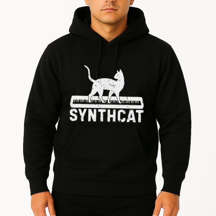 Synthcat Cat Techno Synthesizer Synth Analog Hoodie