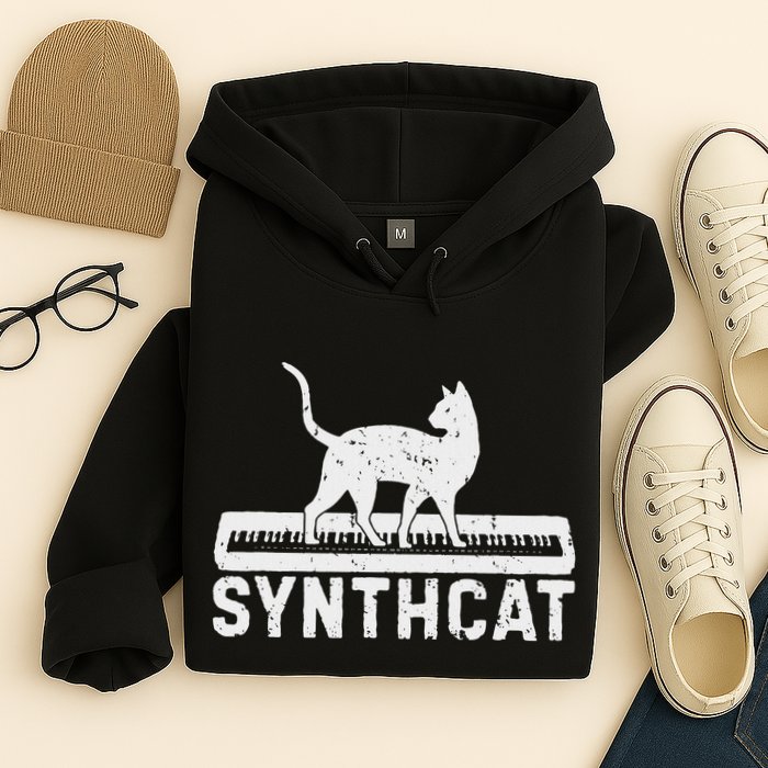 Synthcat Cat Techno Synthesizer Synth Analog Hoodie