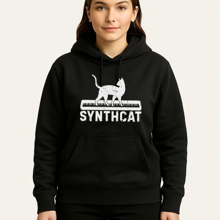 Synthcat Cat Techno Synthesizer Synth Analog Hoodie