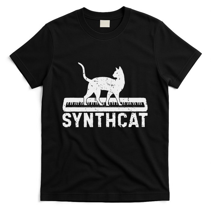 Synthcat Cat Techno Synthesizer Synth Analog T-Shirt
