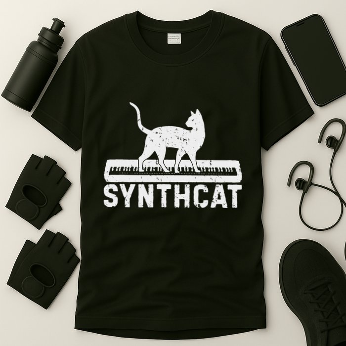 Synthcat Cat Techno Synthesizer Synth Analog T-Shirt