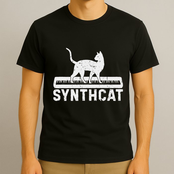 Synthcat Cat Techno Synthesizer Synth Analog T-Shirt