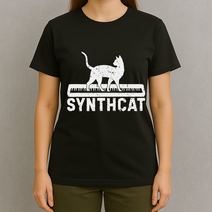 Synthcat Cat Techno Synthesizer Synth Analog T-Shirt