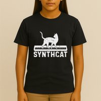 Synthcat Cat Techno Synthesizer Synth Analog T-Shirt