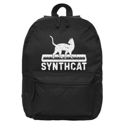 Synthcat Cat Techno Synthesizer Synth Analog 16 in Basic Backpack