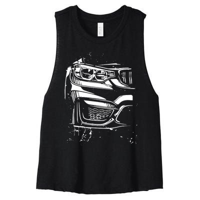 Sports Car Tuning Automotive Women's Racerback Cropped Tank