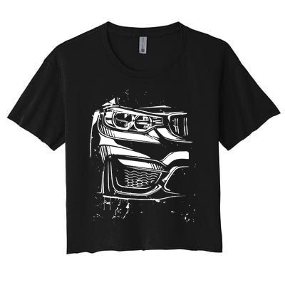 Sports Car Tuning Automotive Women's Crop Top Tee