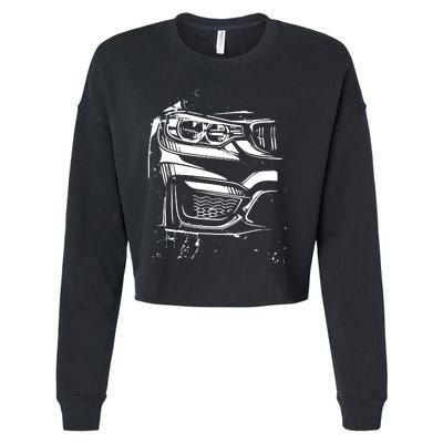 Sports Car Tuning Automotive Cropped Pullover Crew