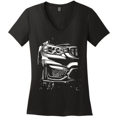 Sports Car Tuning Automotive Women's V-Neck T-Shirt